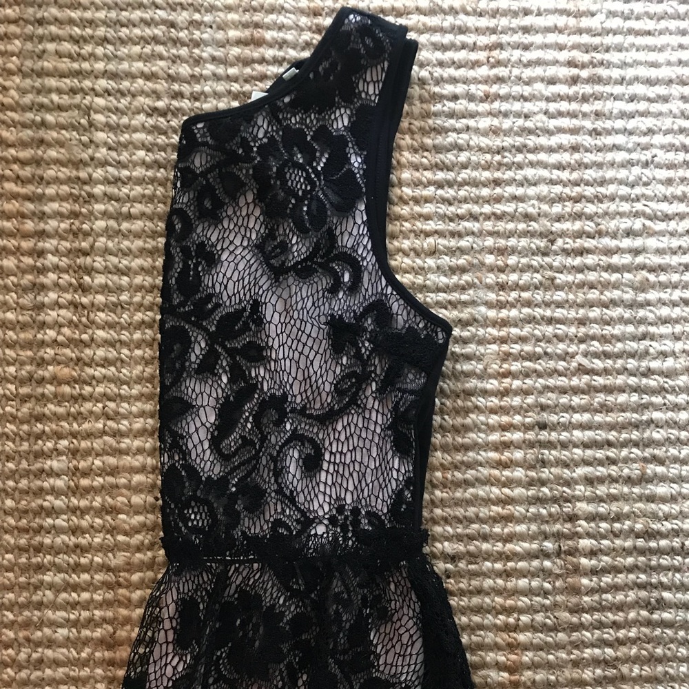 Small Anthropologie Black Lace Top Holiday